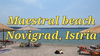 Maestral Beach Novigrad  Aminess Maestral Hotel beach [upl. by Nnylyt]