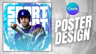 Creative Sportsman Poster Design In Canva [upl. by Aisemaj]