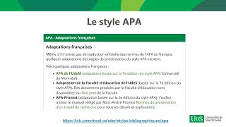 Style bibliographique APA [upl. by Assiram907]