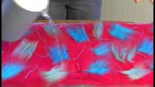 How to Make a Felt Scarf  Adding Soapy Water for Wet Felting [upl. by Averi]