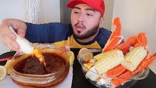 Seafood Boil King Crab Legs Bloves Sauce MUKBANG [upl. by Nepsa]