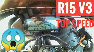 YAMAHA R15 V3 TOP SPEED 146 😱 [upl. by Annaitat]