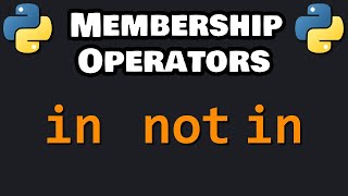 Learn Python MEMBERSHIP OPERATORS in 8 minutes 🔎 [upl. by Llewellyn]