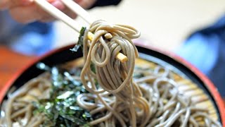 Soba Nakatsugawa 中津川の蕎麦屋くるまやでとろろ付きGourmet Report グルメレポート [upl. by Holna576]