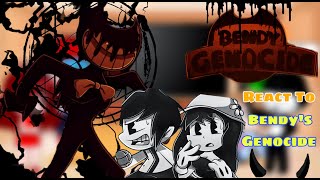 Bendys Genocide FULL DEMO  Cutscenes  Fnf React To Bendy and the Ink Machine [upl. by Aleakam]