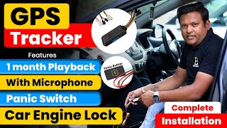 Car GPS Tracker With Microphone  Panic Switch Car Ignition  Full Installation  Bharat Jain [upl. by Juni974]