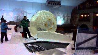 HD Ski Dubai Zorb Ball Zorbing Snow Park Mall of Emirates Dubai UAE [upl. by Stefano]