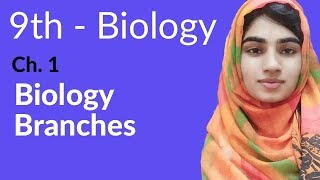 9th Class Biology Ch 1  Branches of Biology  Matric Part 1 Biology [upl. by Kaylil]