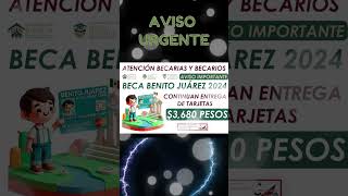 📌🎓Del 25 al 31 de octubre Entrega de tarjetas a alumnos beneficiarios de las Becas Benito Juárez [upl. by Arayk768]