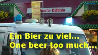 Cannstatter Volksfest Wasen Stuttgart  AmbulanceKrankenwagen  Ein Bier zu vielOne beer too much [upl. by Ermey]