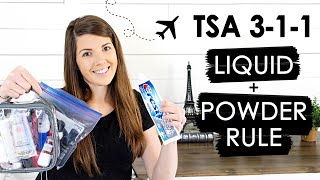 TSA 311 LIQUID amp POWDER RULE FOR CARRY ON BAG  Everything you need to know from a Travel Agent [upl. by Nordna815]