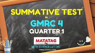 GMRC4 SUMMATIVE TEST  MATATAG LE Based [upl. by Aicilaana]