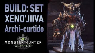 BUILD SET XENOJIIVA Y melee  Monster Hunter World Gameplay Español [upl. by Ahsenot]