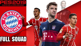 PES 2019 Bayern Munich Players Overall Ratings [upl. by Ross]