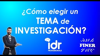 ¿Cómo elegir un tema de investigación [upl. by Atiroc]