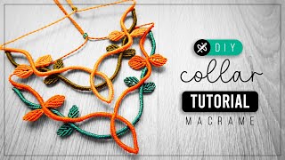 DIY Collar Enredadera» 🍃 tutorial  como hacer collar de hilo  diy ● Macrame necklace 238 [upl. by Ielak]