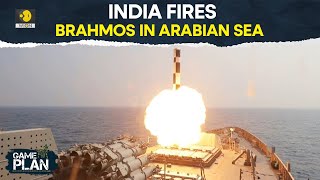 Indian Navy fires Brahmos missile in Arabian Sea  What’s the Indian military preparing for [upl. by Ykvir]