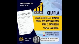 ¿Sabes que estas firmando con la declaración jurada para el trámite del visado sanitario [upl. by Noret]