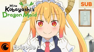 Miss Kobayashis Dragon Maid Episode 1  The Strongest Maid in History Tohru [upl. by Biles]