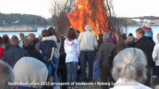 2012 Sankt Hans bål i Nyborg lystbådehavn [upl. by Etnoj845]