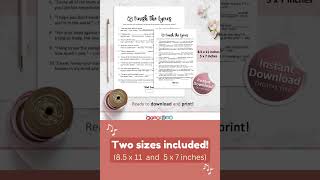 Printable Bridal Shower Game Finish the Lyrics 💍 [upl. by Anneliese771]