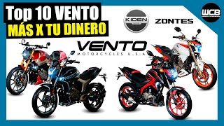 Top 10 VENTO Motos que te dan MÁS por tu DINERO  2022 [upl. by Ayram]