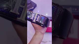 Tommy Hilfiger men black belt  Tommy Hilfiger best belt unboxing  tommyhilfiger unboxing shorts [upl. by Aicilev997]