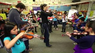 Pro Violinist Lindsay Deutsch visits Sheppard Elementary School [upl. by Atthia]