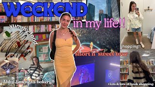 WEEKEND IN MY LIFE VLOG Sabrina carpenter concert book shopping amp visiting Abby Jimenezs bakery [upl. by Werdma246]