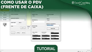 Como usar o PDV  Frente de Caixa Excel [upl. by Anileba]