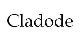 How to Pronounce Cladode [upl. by Remled]