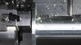 Haas ST10 YAxis CNC Lathe Demo [upl. by Elleunamme]