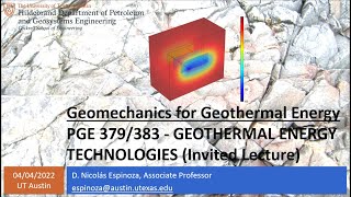 Geomechanics for Geothermal Energy [upl. by Dorice]