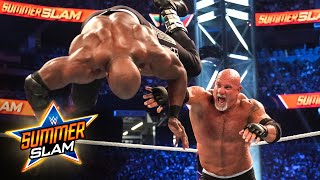 Goldberg sends Bobby Lashley flying with powerful toss SummerSlam 2021 WWE Network Exclusive [upl. by Evaleen]