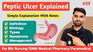 Peptic Ulcer Disease in Hindi  Types Causes Symptoms And Management of Peptic Ulcer [upl. by Ilujna341]