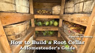 How to Build a Root Cellar to Store Food All Winter – A Homesteaders Guide [upl. by Fredette887]