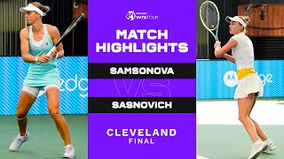 Liudmila Samsonova vs Aliaksandra Sasnovich  2022 Cleveland Final  WTA Match Highlights [upl. by Eiznek266]