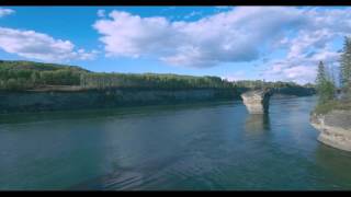 This is what the Peace River valley looked like before Site C dam [upl. by Euqinotna]