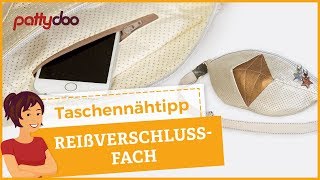 Taschen nähen 8 Reißverschlussfach nähen [upl. by Henriques954]