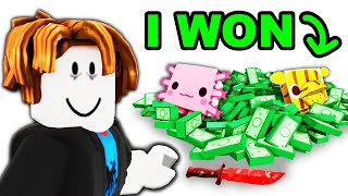 I Spent 100000 Robux in GAMBLING Games [upl. by Coralyn]