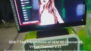 GEMNET HD  Philippines ISDBT broadcast using Devant LED LCD TV [upl. by Imalda]