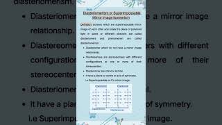 diastereomerism diasteriomer superimposable mirror image plane polarised light ytshorts [upl. by Sidwel110]