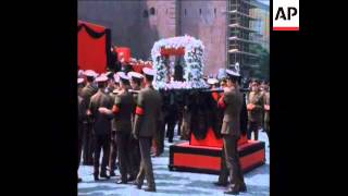 SYND 21 6 74 FUNERAL OF SOVIET HERO MARSHAL ZHUKOV IN MOSCOW [upl. by Kelci629]