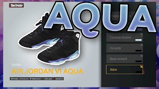 HOW TO MAKE Air Jordan 6 quotAquaquot IN NBA 2K24 NBA 2K24 Shoe Creator [upl. by Dulcinea375]