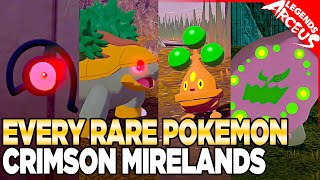 Every Rare Pokemon in Crimson Mirelands  Pokemon Legends Arceus [upl. by Melania415]