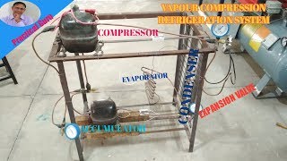 VAPOUR COMPRESSION REFRIGERATION SYSTEM IN HINDI [upl. by Joeann]