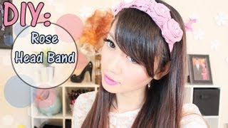 How To Make Floral Rose Head Band [upl. by Nyladnohr]