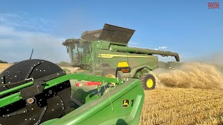 JOHN DEERE X9 Combines Harvesting 12000 Acres of Wheat [upl. by Danita]