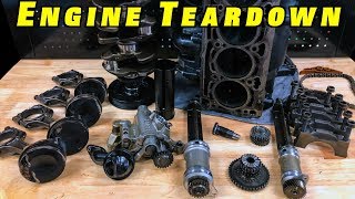 20 TSI Engine Bottom End Teardown Pistons Balance Shafts Oil Pump [upl. by Miquela]