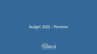 Budget 2020  Pensions [upl. by Emirac]